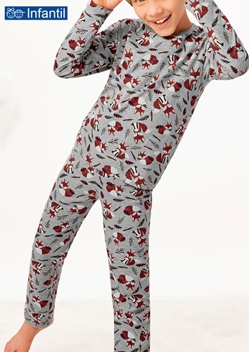 Pijama infantil menino longo Clearance