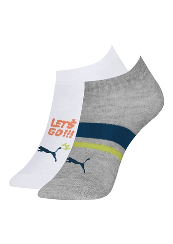 Kit 2 Pares de Meias Infantil Cano Curto Puma 2755-002/001