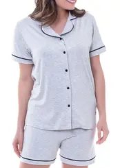 Pijama Feminino Curto com Abertura Podiun 225030