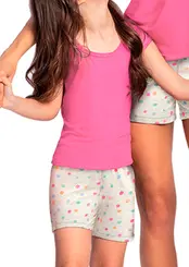Pijama Infantil Menina Curto Lupo 22345-001