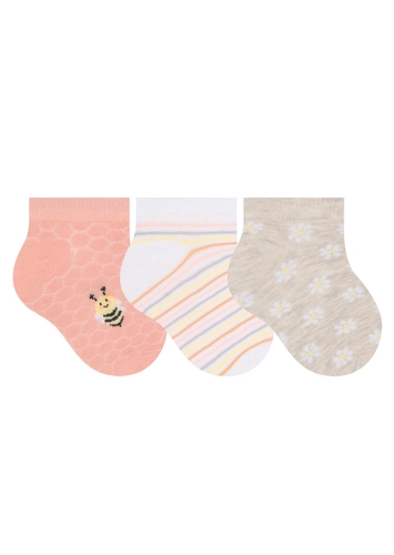 Kit 3 Pares de Meias Bebê Cano Curto Selene 1360-001