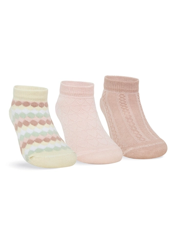 Kit 3 Pares de Meias Bebê Cano Curto Selene 1360-001