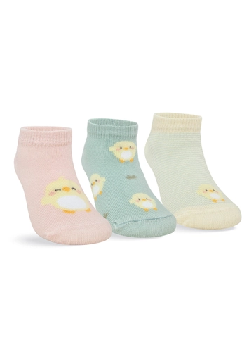 Kit 3 Pares de Meias Bebê Cano Curto Selene 1360-001