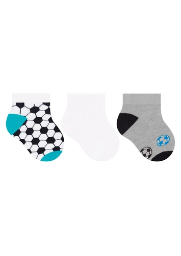 Kit 3 Pares de Meias Bebê Cano Curto Selene 1360-002