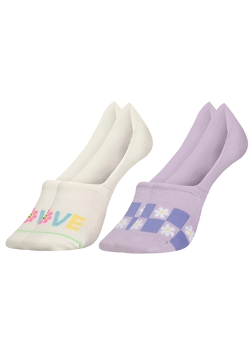 Kit 2 Pares de Meias Sapatilha Invisível Selene 7380-001