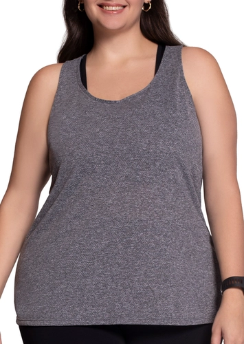 Camiseta Regata Feminina Selene 24945-001 Plus Size