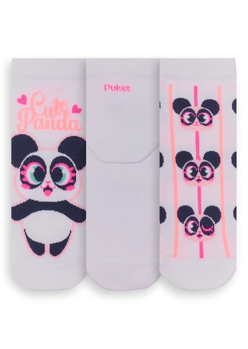 Kit 3 Pares de Meias Cano Médio Puket 72845 loading=