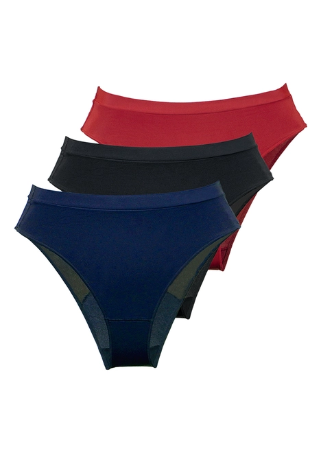 Kit com 3 Calcinhas Demillus 26826 Colorido