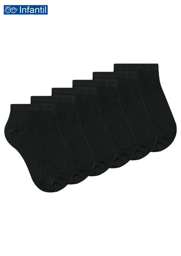 Kit 6 Pares de Meias Infantis Cano Curto Selene 2070-273