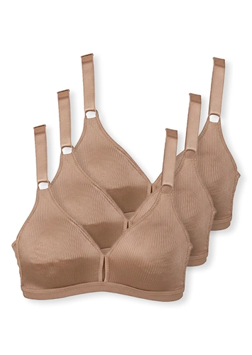 Kit com 3 Sutiãs sem Aro e sem Bojo Demillus 61196/61096 Taça B