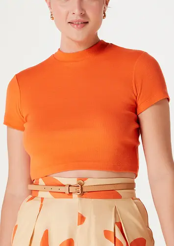Blusa Feminina Cropped Hering 4fq7