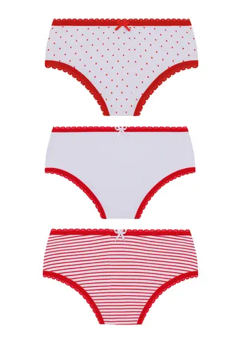 Kit com 3 Calcinhas Lobinha 18102-089 Infantil
