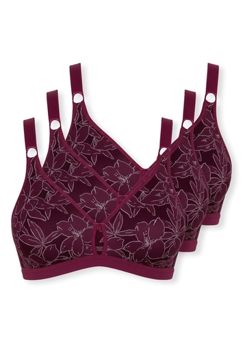 Kit com 3 Sutiãs Sustentação Olimpo Anizete Demillus 61741 Taça B