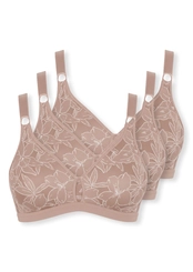 Kit com 3 Sutiãs Sustentação Olimpo Anizete Demillus 61741 Taça B