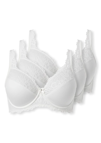 Kit com 3 Sutiãs com Aro e Bojo Iridien Demillus 65204 Taça B