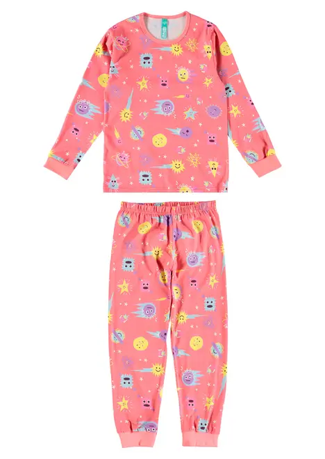 Pijama Infantil Menina Longo Malwee 1000105335