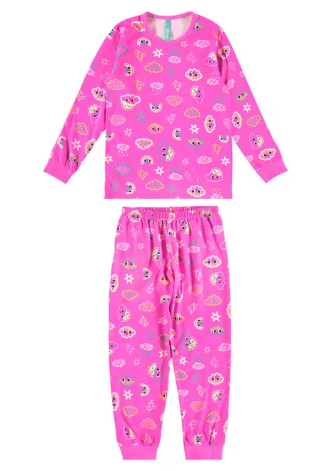 Pijama Infantil Menina Longo Malwee 1000105335