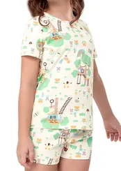 Pijama Infantil Menina Curto Malwee 1000109569