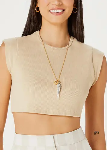 Blusa Feminina Cropped Hering 4h0w