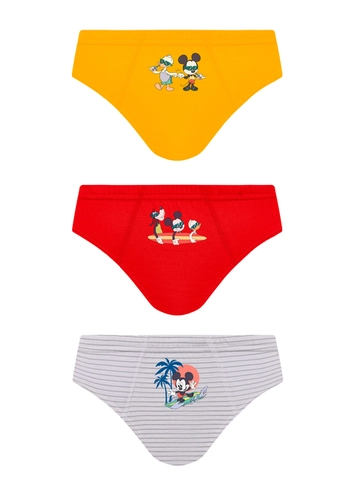 Kit com 3 Cuecas Infantil Slip Mickey Mouse Lupo 111-089