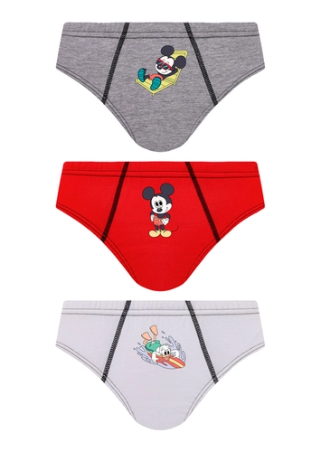 Kit com 3 Cuecas Infantil Slip Mickey Mouse Lupo 111-089