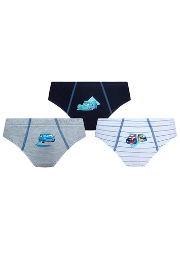 Kit com 3 Cuecas Infantil Slip Carros Lupo 175-089