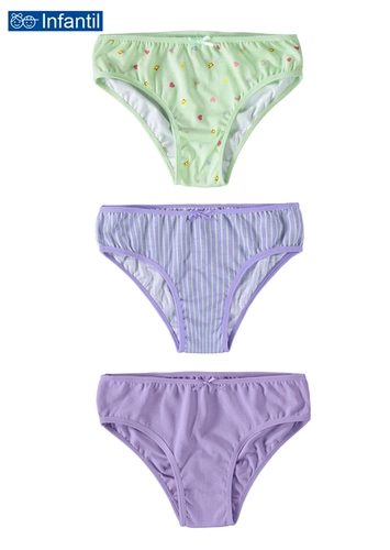 Kit com 3 Calcinhas Infantil Malwee 1000111571
