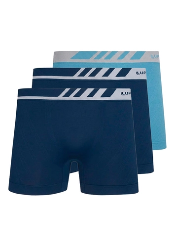 Kit com 3 Cuecas Boxer Lupo 671-002