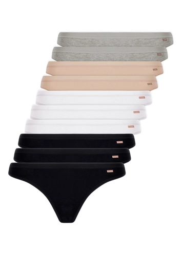 Kit com 10 Calcinhas Tanga Loba 40354-001