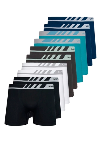 Kit com 10 Cuecas Boxer Lupo 671-002