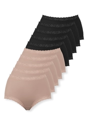 Kit com 10 Calcinhas Alta Safira Demillus 57330