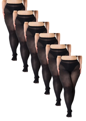 Kit com 6 Meias Calças Fio 80 Opaca Trifil 6100 Plus Size
