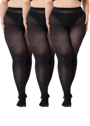 Kit com 3 Meias Calças Fio 80 Opaca Trifil 6100 Plus Size loading=