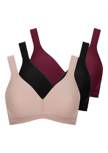 Kit com 3 Sutiãs sem Aro e sem Bojo Olimpo Conforto Demillus 61004