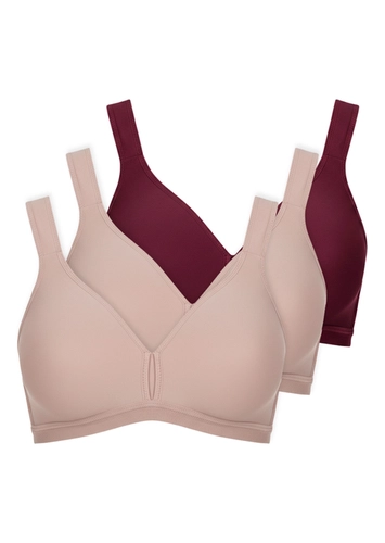 Kit com 3 Sutiãs sem Aro e sem Bojo Olimpo Conforto Demillus 61004