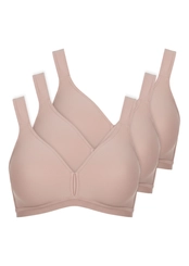 Kit com 3 Sutiãs sem Aro e sem Bojo Olimpo Conforto Demillus 61004