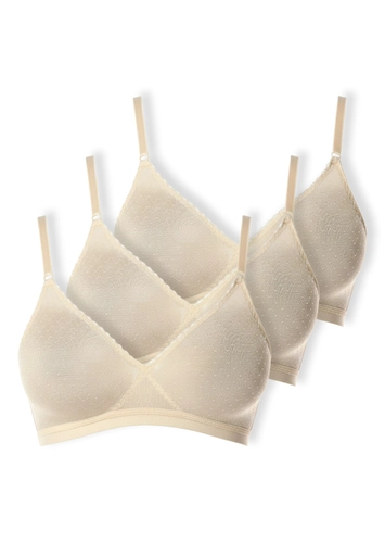 Kit com 3 Sutiãs sem Aro e sem Bojo Poás Demillus 61411