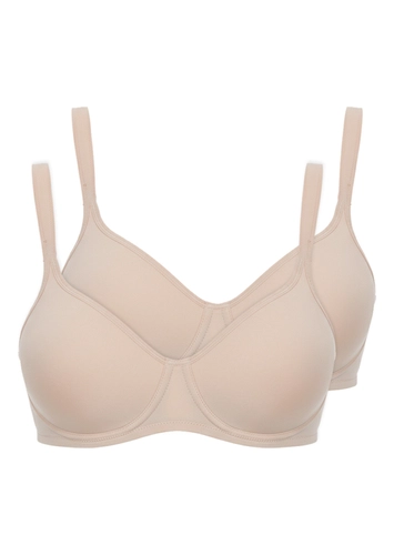 Kit com 2 Sutiã com Aro e sem Bojo W Triumph Shape 24814 Taça B
