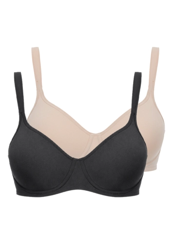Kit com 2 Sutiã com Aro e sem Bojo W Triumph Shape 24814 Taça B