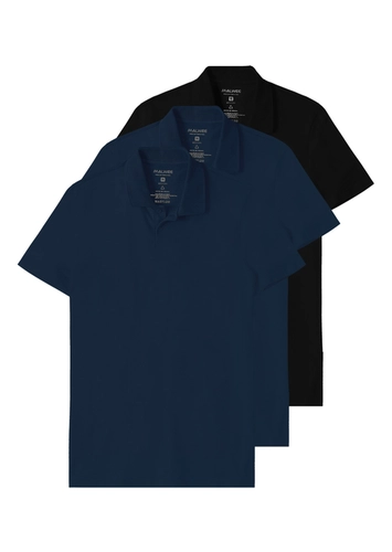 Kit com 3 Camisetas Polo Masculina Malwee 1000004430
