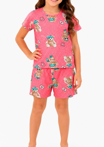 Pijama Infantil Menina Curto Malwee 1000120226
