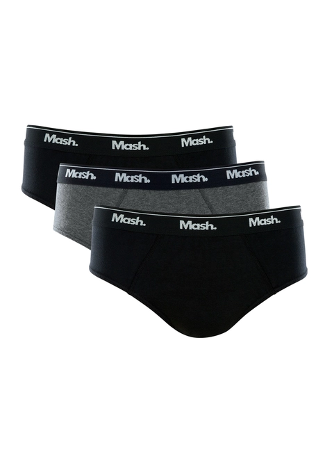 Kit com 3 Cuecas Slip Mash 010.04e Plus Size