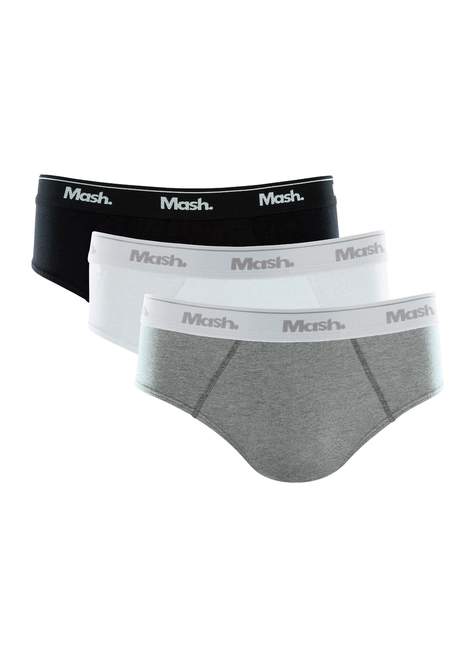Kit com 3 Cuecas Slip Mash 010.04e Plus Size