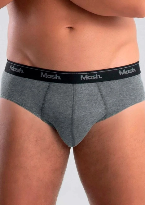 Kit com 3 Cuecas Slip Mash 010.04e Plus Size