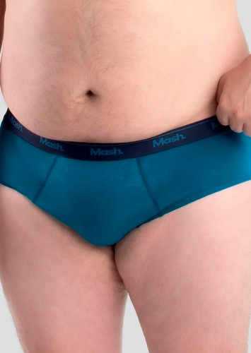 Kit com 3 Cuecas Slip Mash 010.04e Plus Size