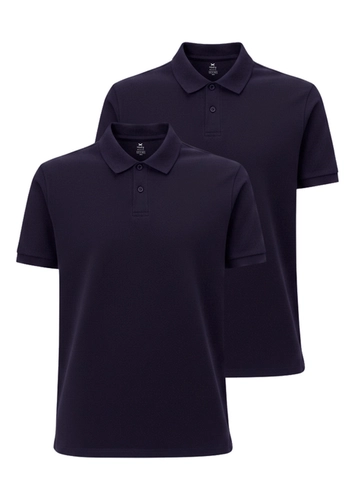 Kit com 2 Camisetas Polo Masculina Hering N3a7 loading=