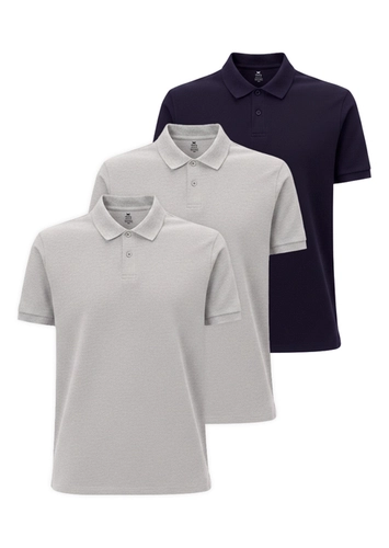 Kit com 3 Camisetas Polo Masculina Hering N3a7