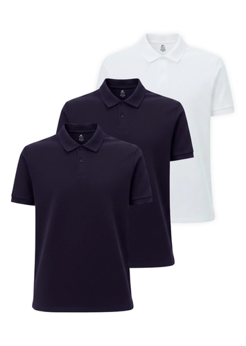 Kit com 3 Camisetas Polo Masculina Hering N3a7