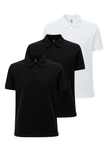 Kit com 3 Camisetas Polo Masculina Hering N3a7