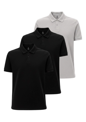 Kit com 3 Camisetas Polo Masculina Hering N3a7